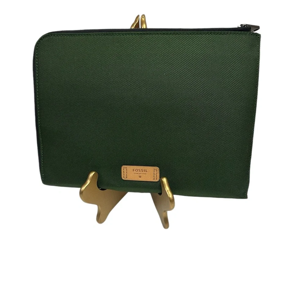 FOSSIL Men’s Tablet folio case green and leather trim